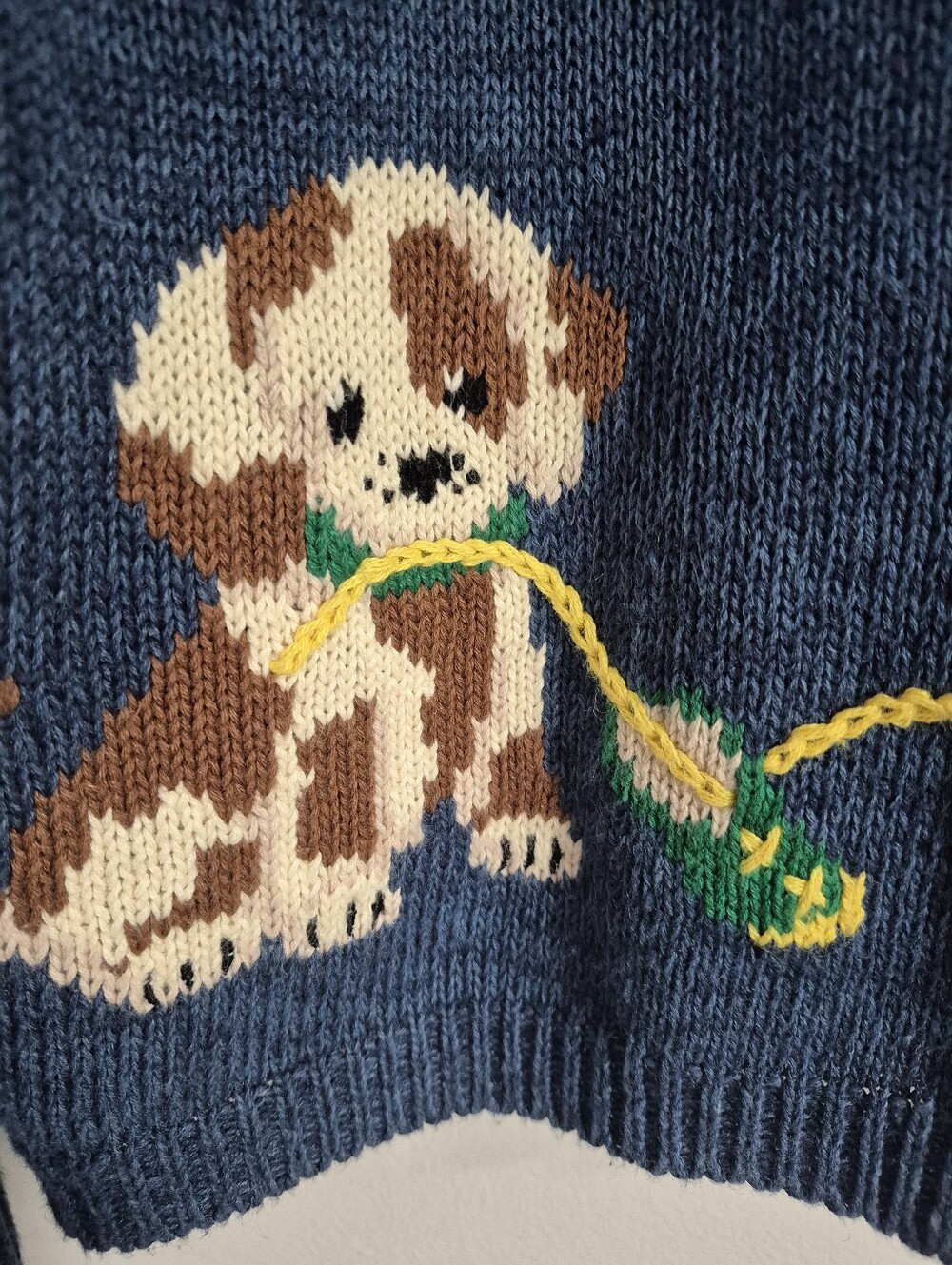 Vintage Rainbow Bridge Eclectic Puppy Knit Sweater See Measurements - Picture 5 of 8